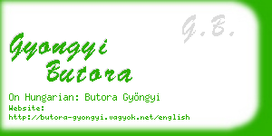 gyongyi butora business card