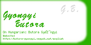 gyongyi butora business card